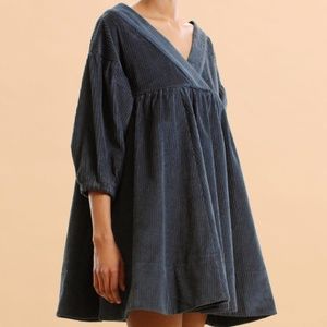 NWT byTiMO Corduroy Babydoll Dress Size Small